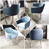 upholstered arm armchair