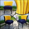 bright upholstered chair